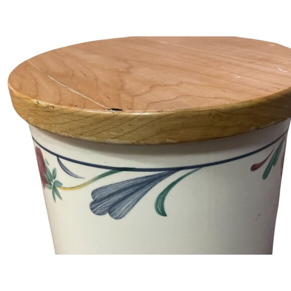 Vintage Lenox Poppies on Blue Canister Chinastone Medium Used - Picture 12 of 16